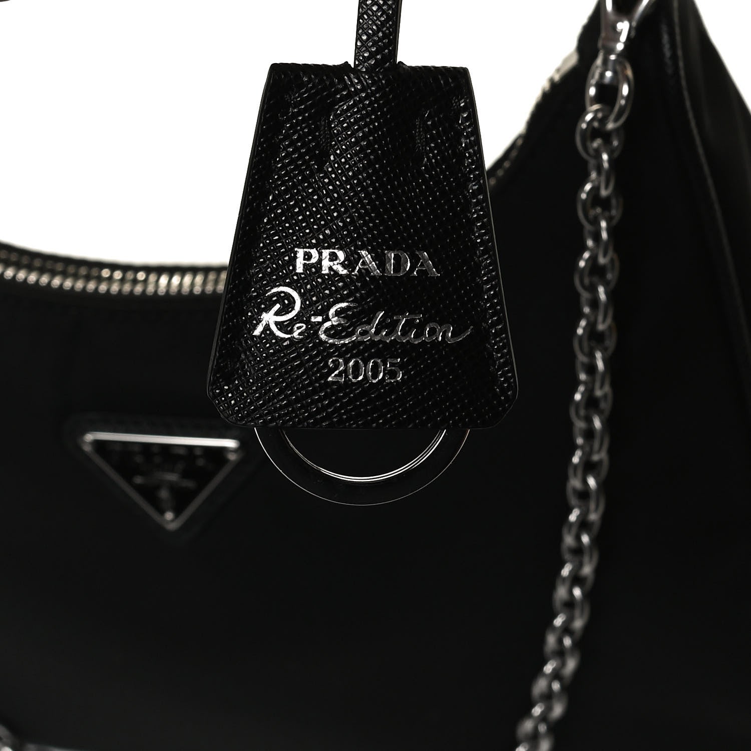 Prada Nylon Re-Edition 2005 Shoulder Bag Black 10 of 13