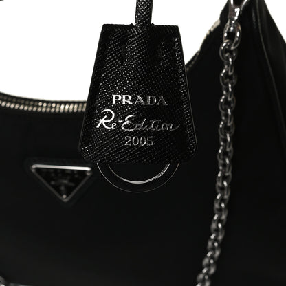 Prada Nylon Re-Edition 2005 Shoulder Bag Black 10 of 13