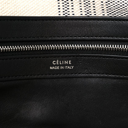 Celine Canvas Striped Large Phantom Cabas White Grey 6 of 14