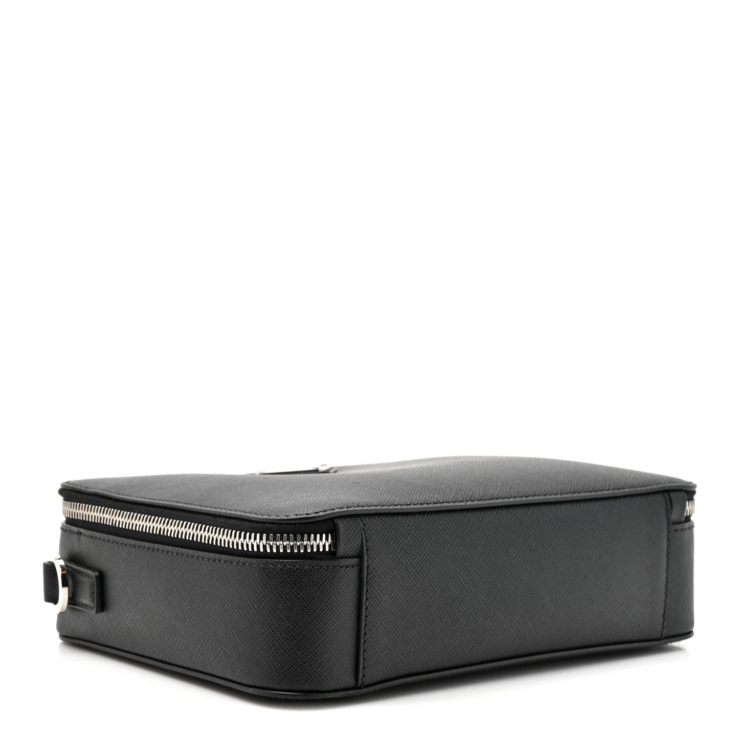 Saffiano Travel Medium Brique Crossbody Bag Black