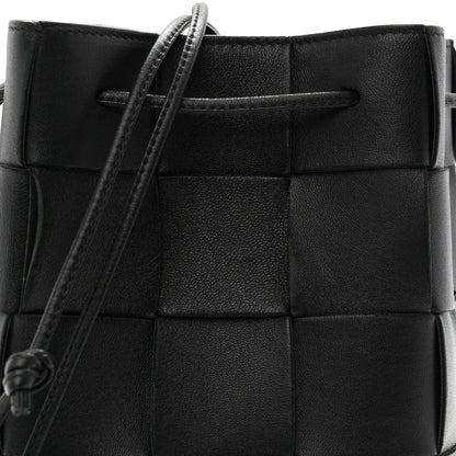 Bottega Veneta Nappa Maxi Intrecciato Small Cassette Bucket Bag Black 7 of 9