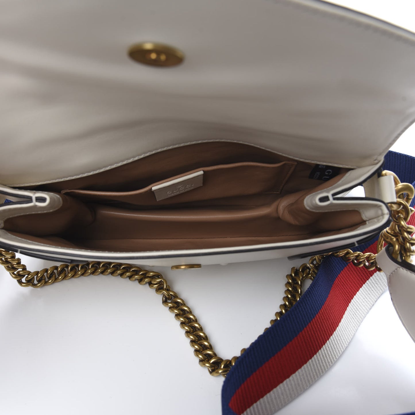 Nappa Pearl Studded Mini Queen Margaret Broadway Shoulder Bag Mystic White