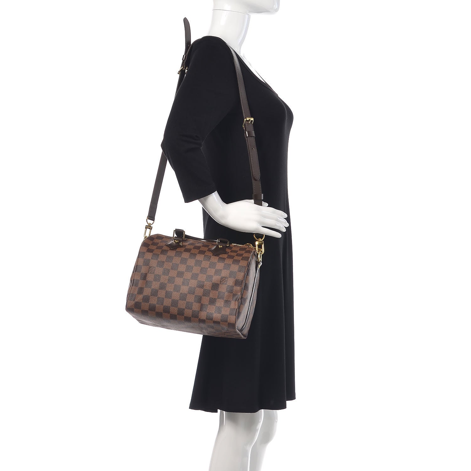 Louis Vuitton Damier Ebene Speedy Bandouliere 25 2 of 9