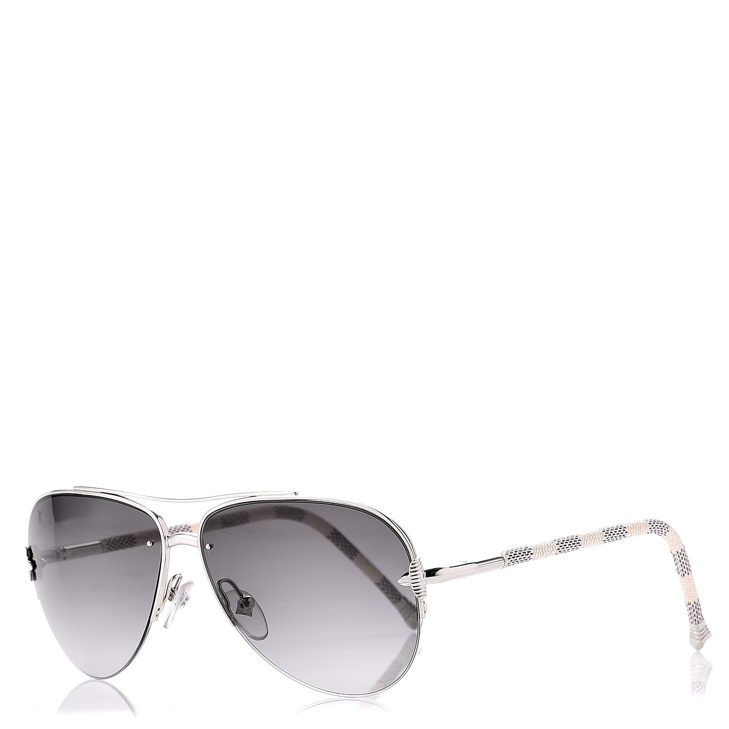 Louis Vuitton Damier Azur Petite Viola Pilote Aviator Sunglasses Z0570U 1 of 9