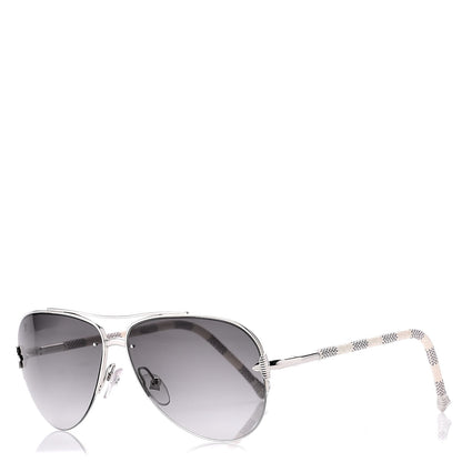 Louis Vuitton Damier Azur Petite Viola Pilote Aviator Sunglasses Z0570U 1 of 9