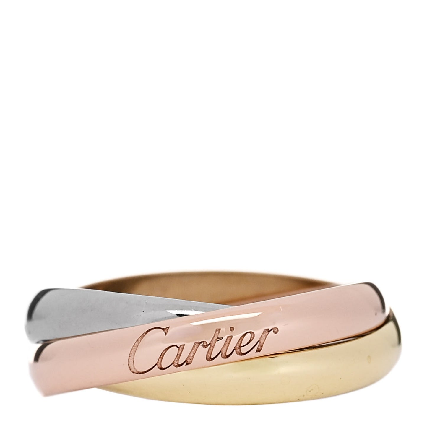18K Pink Yellow White Gold Classic Trinity Ring 49 4.75