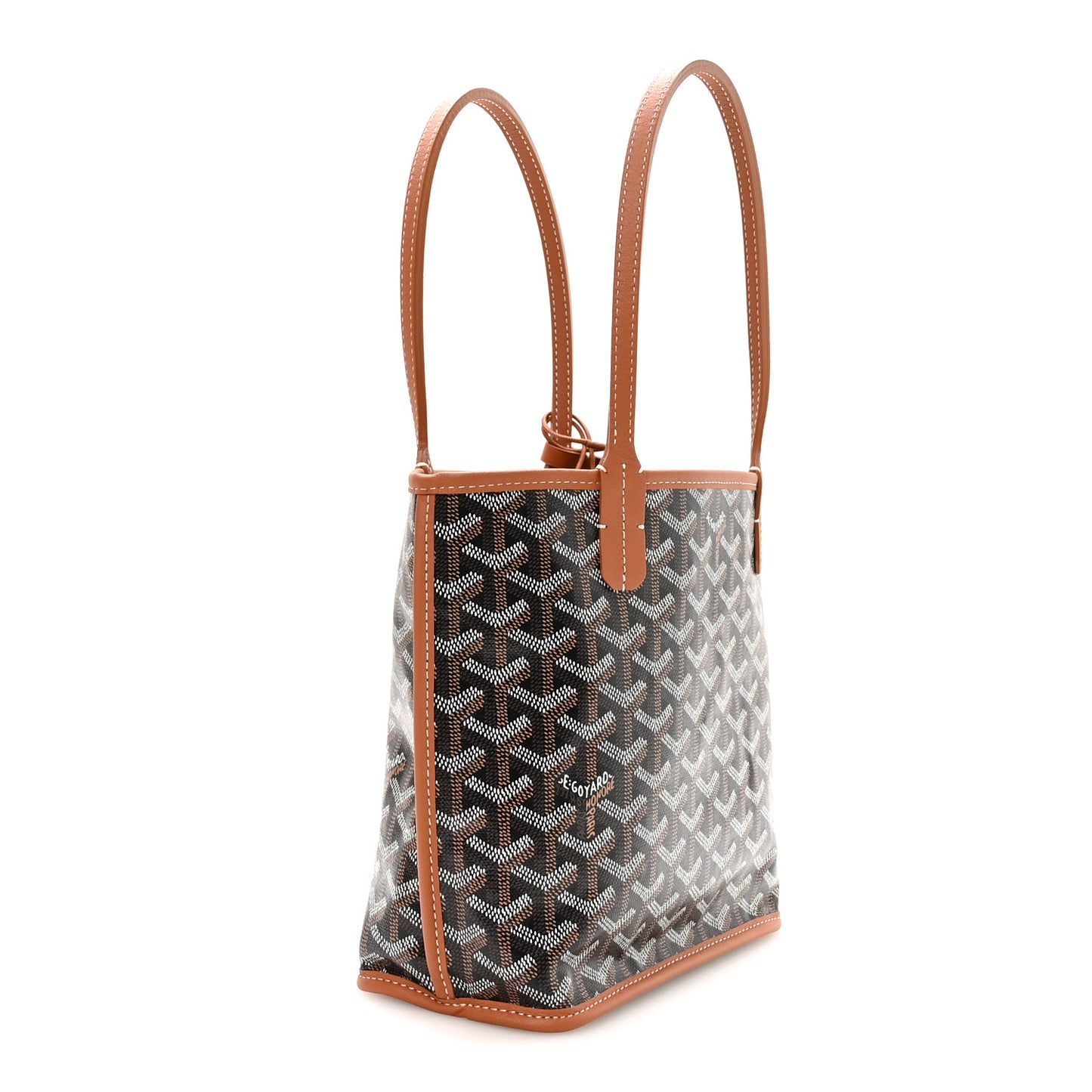 Goyardine Reversible Mini Anjou Black Gold