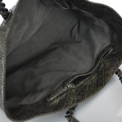 Bottega Veneta Woven Python Large Tote Cigar 8 of 10