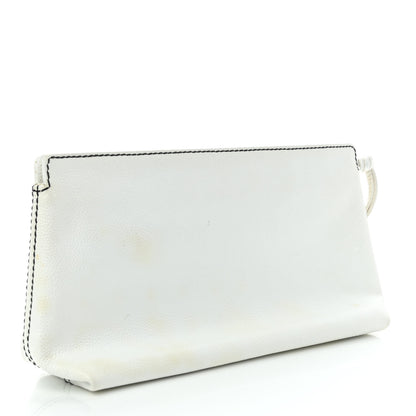 Chanel Caviar Resin CC Zip Clutch White 3 of 8