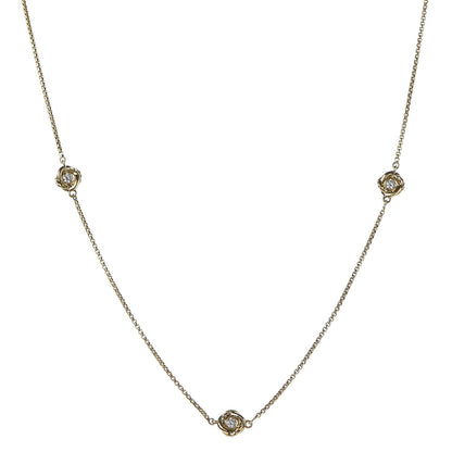 David Yurman 18K Yellow Gold Diamond Infinity Necklace 6 of 11