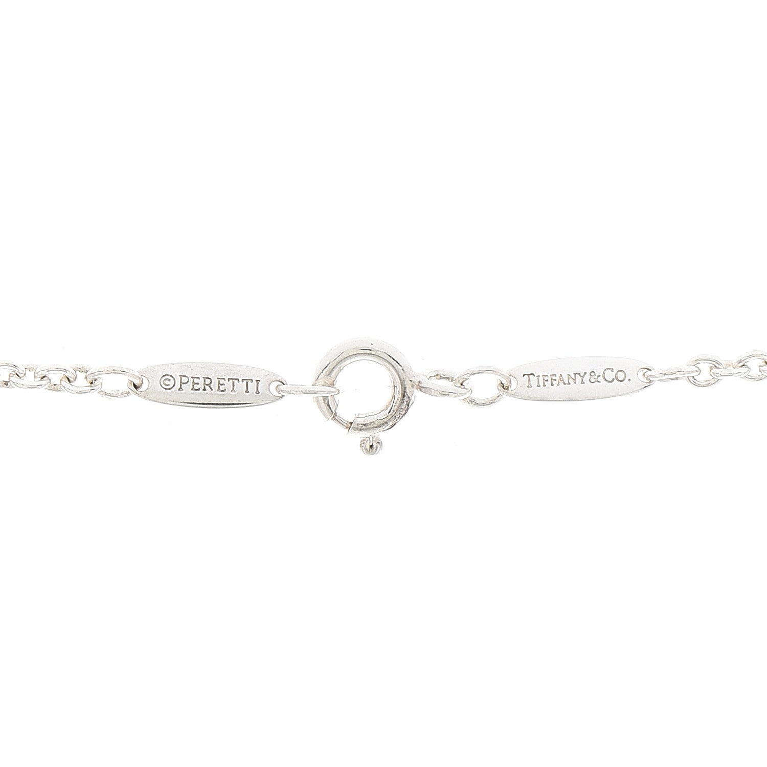Tiffany Sterling Silver Elsa Peretti Open Heart Lariat Necklace 5 of 6