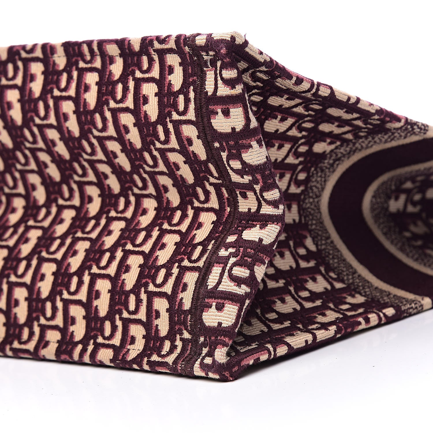 Christian Dior Oblique Large Book Tote Burgundy Multicolor 9 of 10