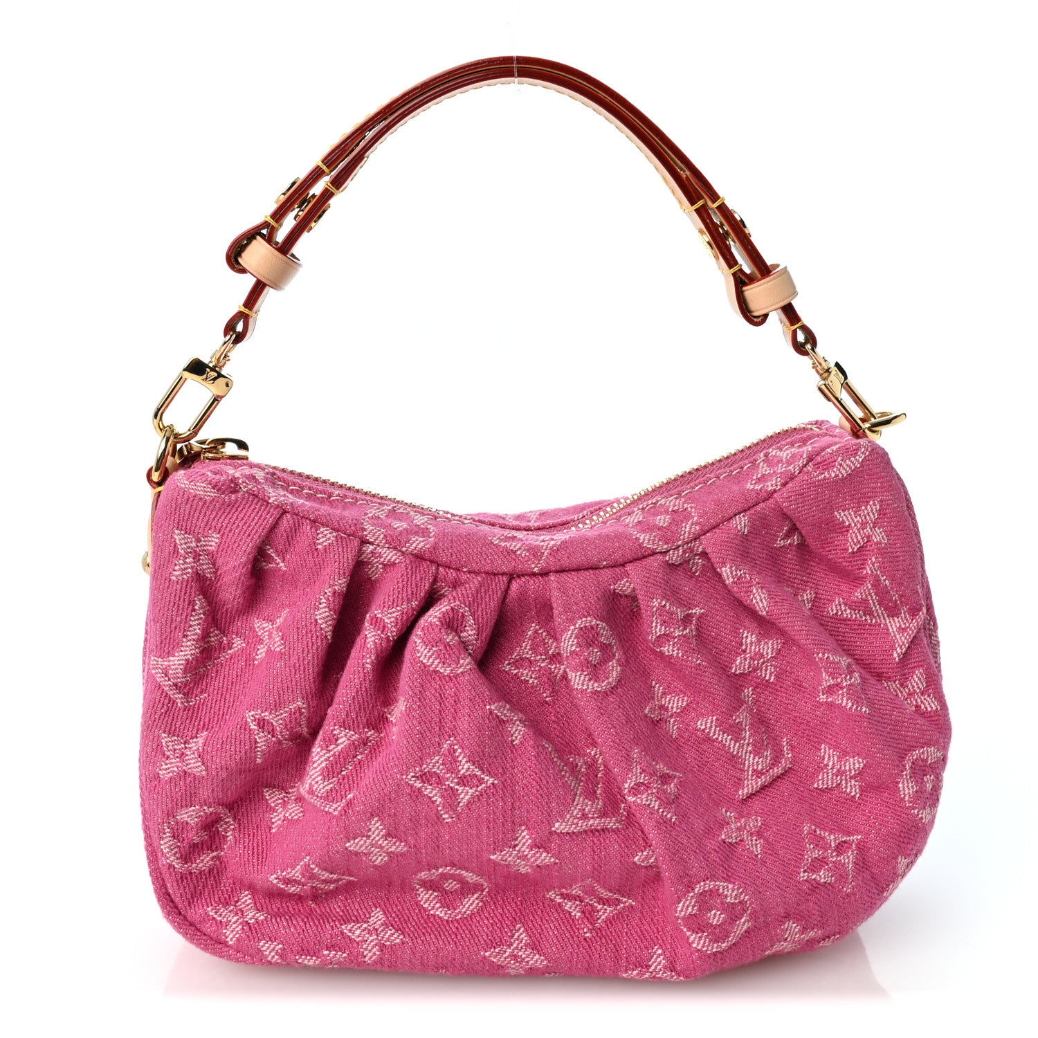 Louis Vuitton Monogram Denim Pochette Valley Fuchsia 1 of 8