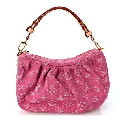 Louis Vuitton Monogram Denim Pochette Valley Fuchsia 1 of 8