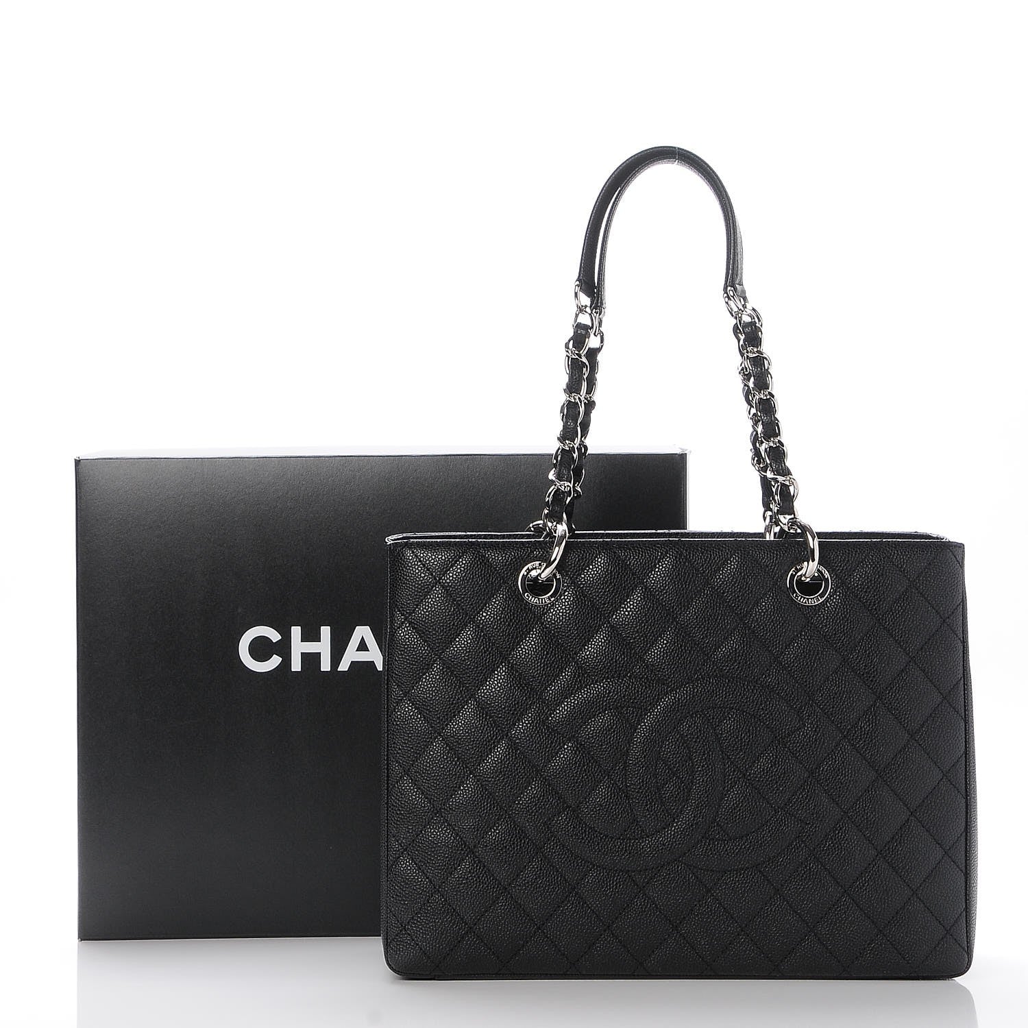 Chanel Caviar Quilted Grand Shopping Tote GST Black 8 of 8