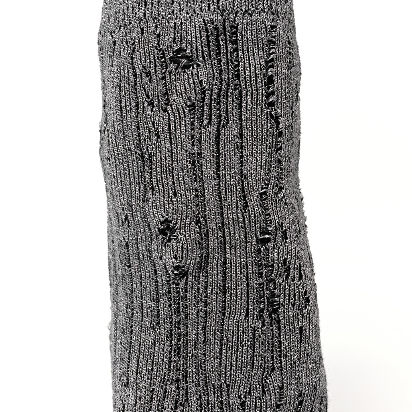 Tricot Lurex Sandrine 80 Sock Ankle Boots 36.5 Grey