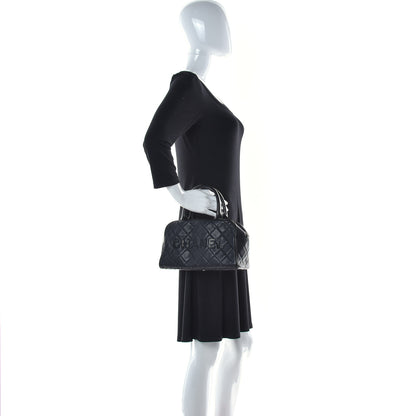 Chanel Caviar Patent Quilted Bowler Black 2 of 23