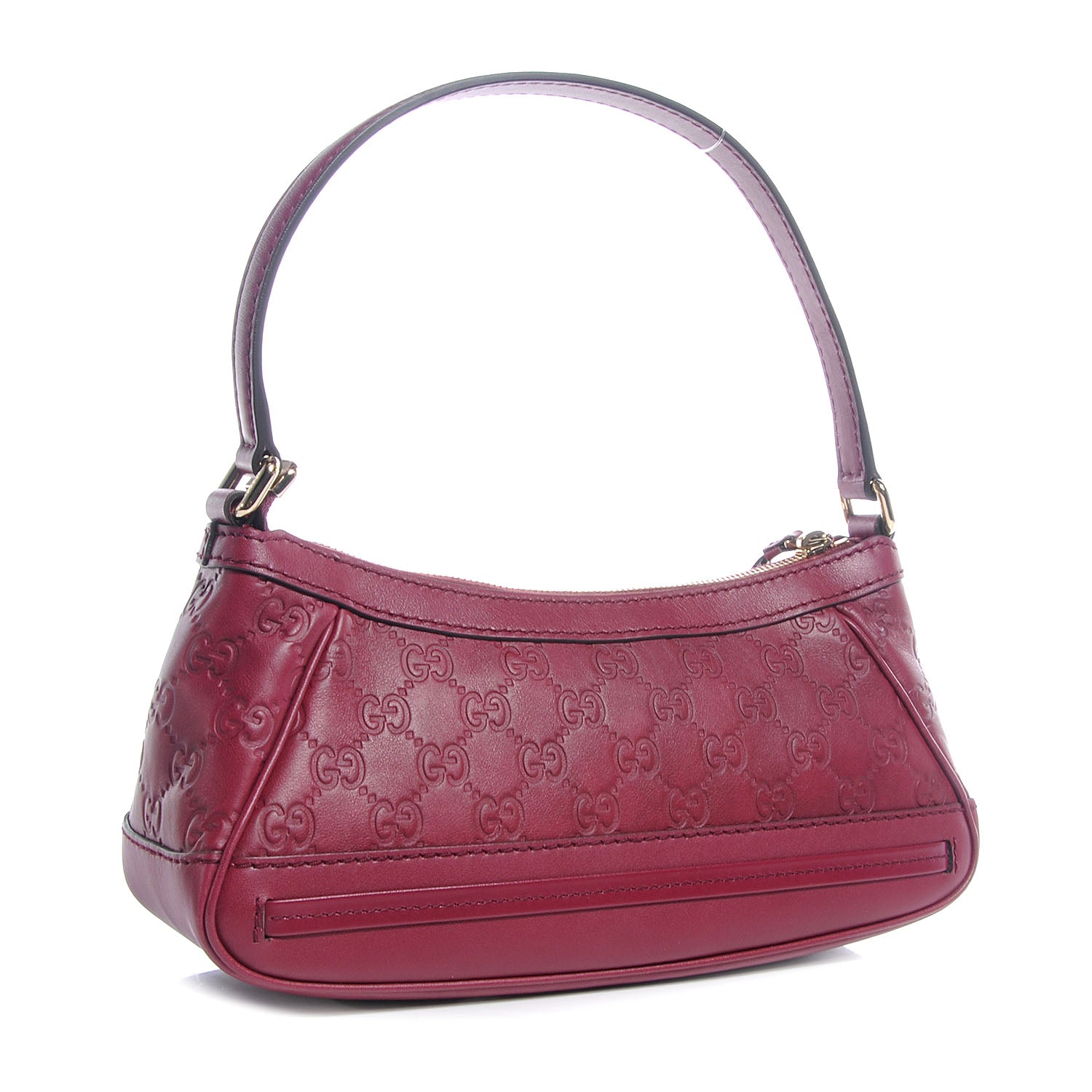 Gucci Guccissima Small Mayfair Bow Detail Shoulder Bag Cherry 3 of 8