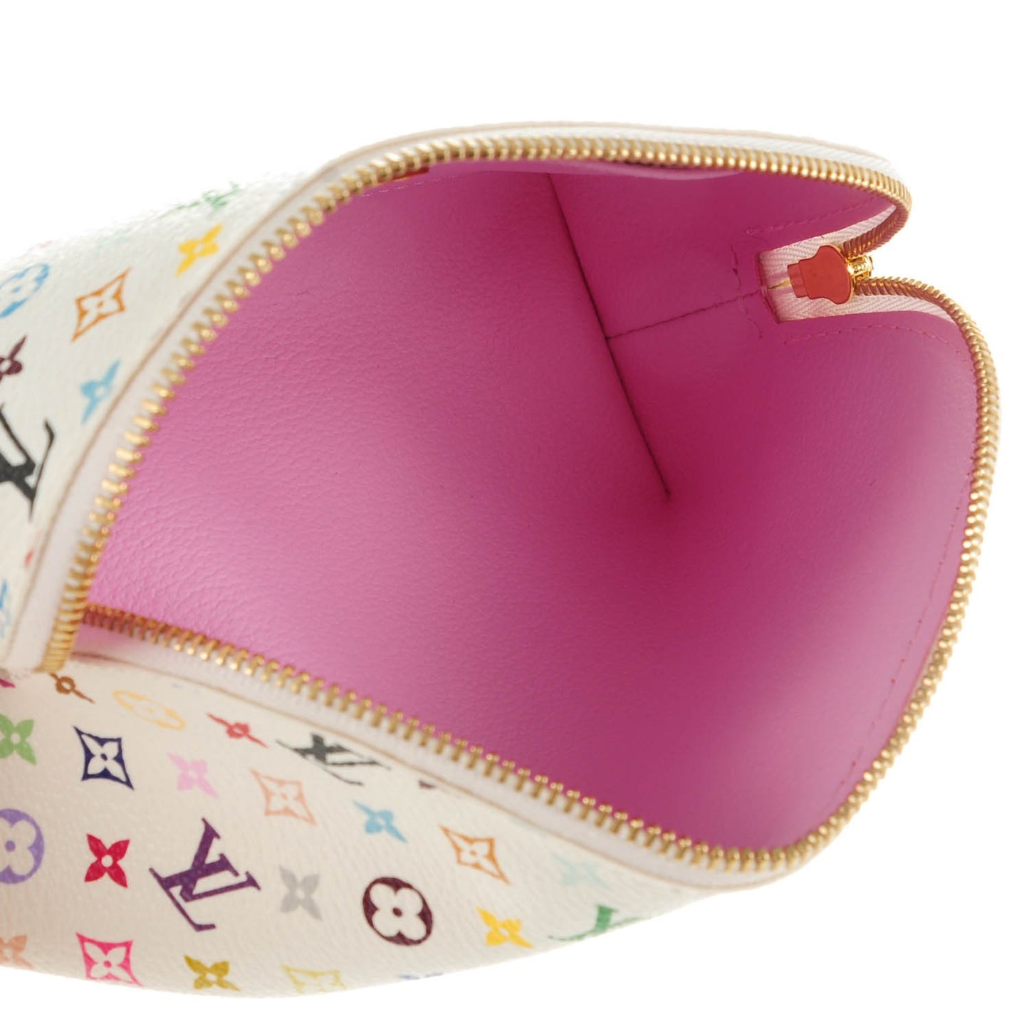 Monogram Multicolor Cosmetic Pouch White Litchi