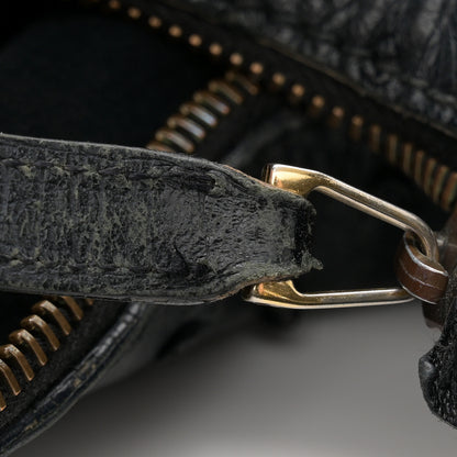 Gucci Ostrich Medium Horsebit Chain Hobo Black 12 of 17