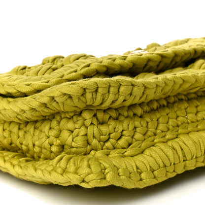 Bottega Veneta Jersey Crochet Shoulder Bag Kiwi 8 of 9