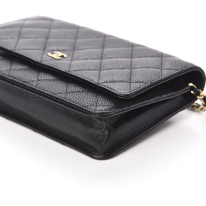 Chanel Caviar Quilted Wallet On Chain WOC Black 10 of 12