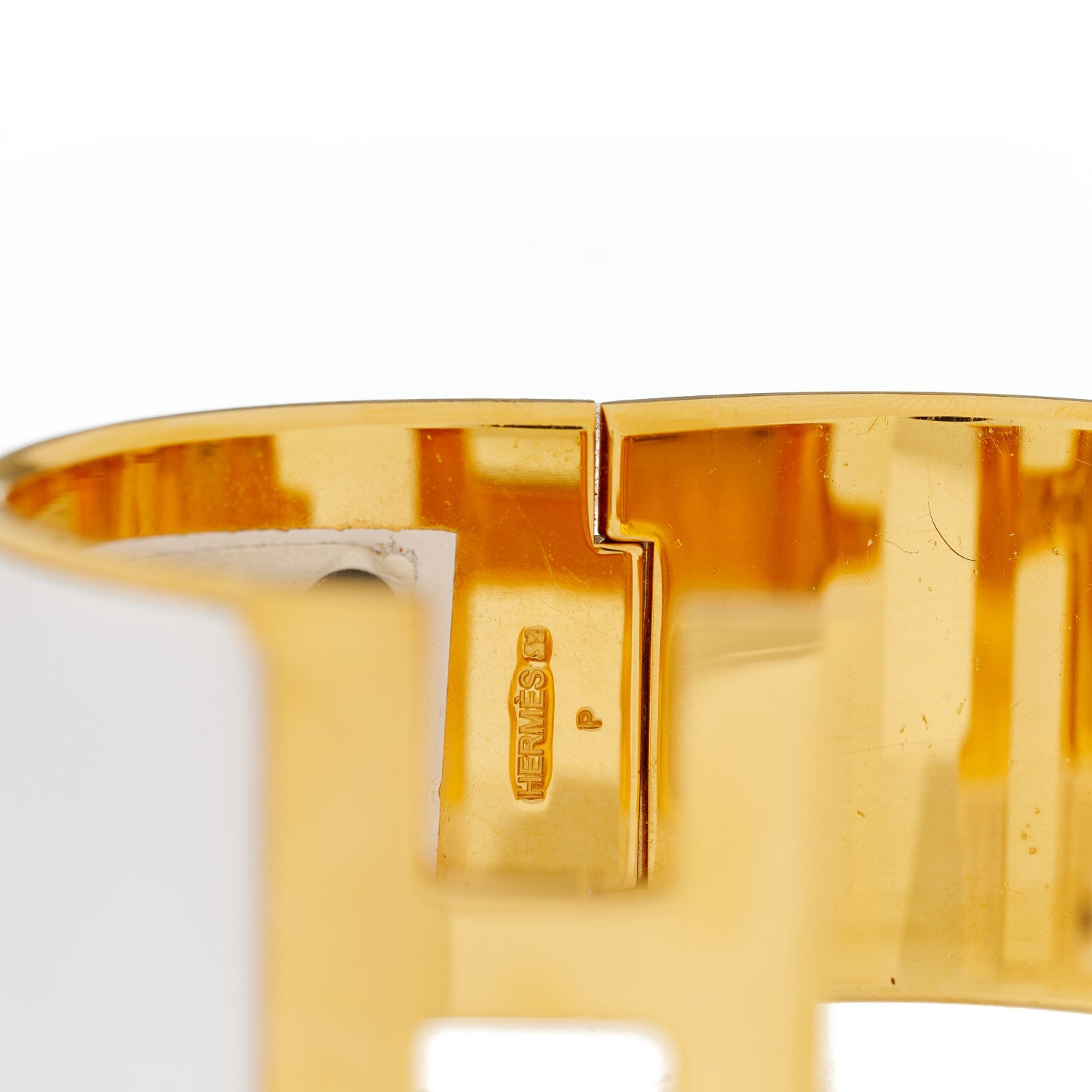 Hermes Enamel Extra Wide Clic Clac H Bracelet PM White 3 of 5