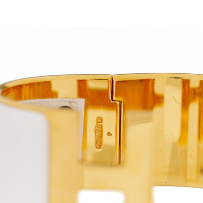 Hermes Enamel Extra Wide Clic Clac H Bracelet PM White 3 of 5
