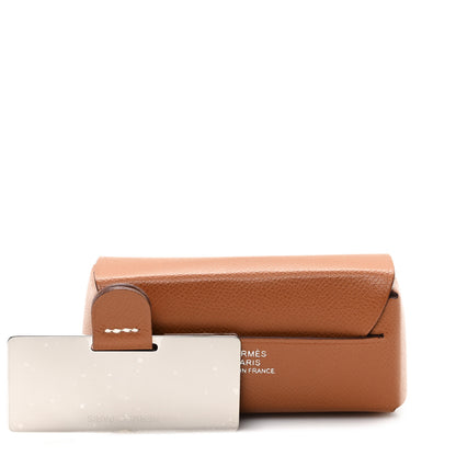 Hermes Grained Madame Calfskin Lipstick Case with Mirror Gold 3 of 11