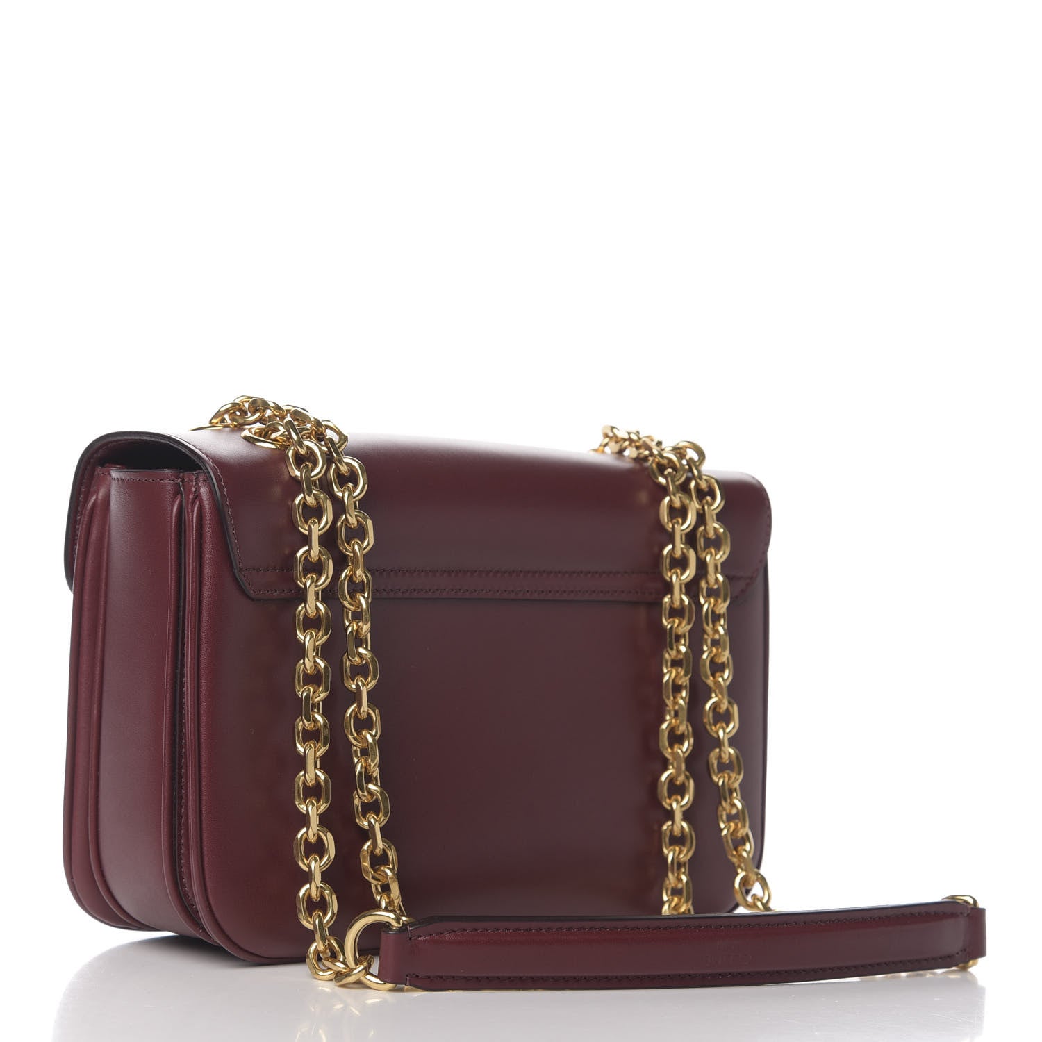 Celine Shiny Calfskin Medium C Bag Light Burgundy 2 of 8