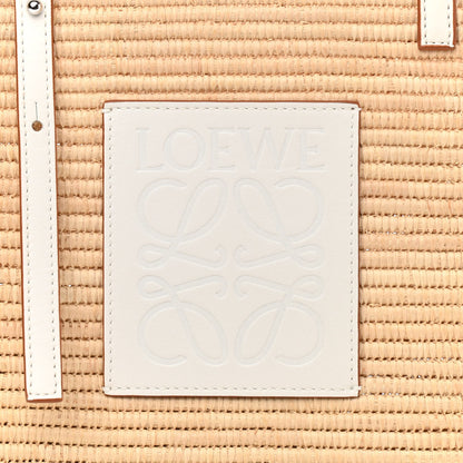 Loewe Raffia Square Small Basket Tote Bag Natural White 7 of 9