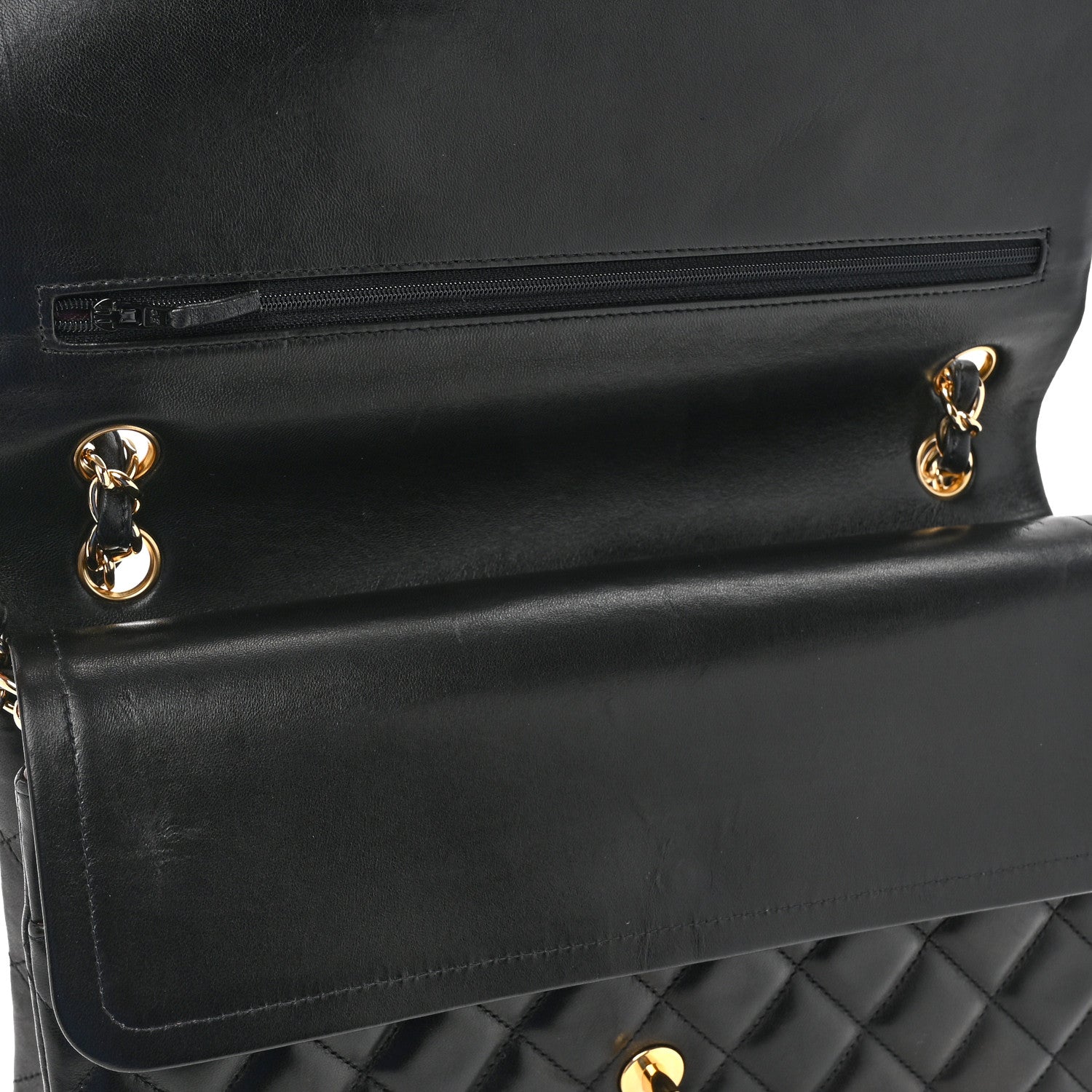 Chanel Lambskin Quilted Jumbo Double Flap Black 12 of 12