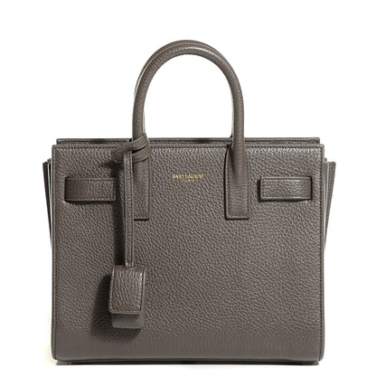 Saint Laurent Grained Calfskin Nano Sac De Jour Earth 1 of 8