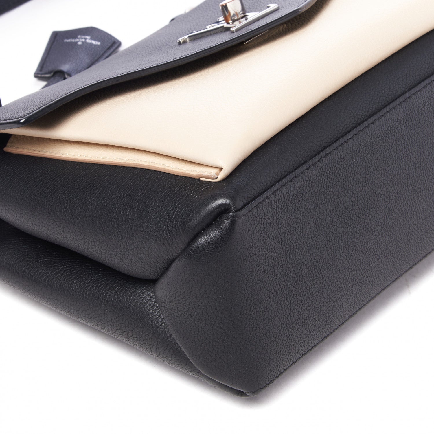 Louis Vuitton Soft Calfskin My Lockme Top Handle Vanille Black 5 of 9