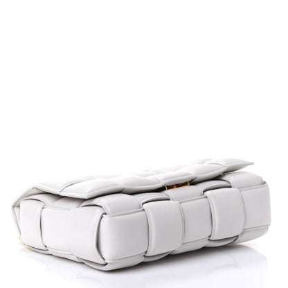 Bottega Veneta Lambskin Maxi Intreccio Padded Chain Cassette Crossbody Bag White 3 of 4