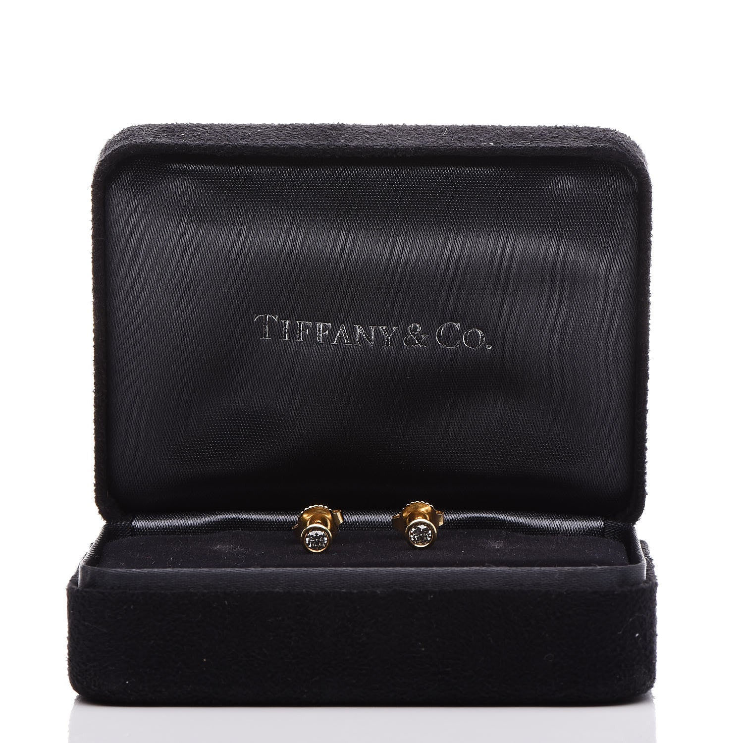 Tiffany 18K Yellow Gold Diamond .16ctw Elsa Peretti Diamonds By The Yard Earrings 5 of 5