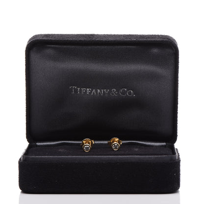 Tiffany 18K Yellow Gold Diamond .16ctw Elsa Peretti Diamonds By The Yard Earrings 5 of 5