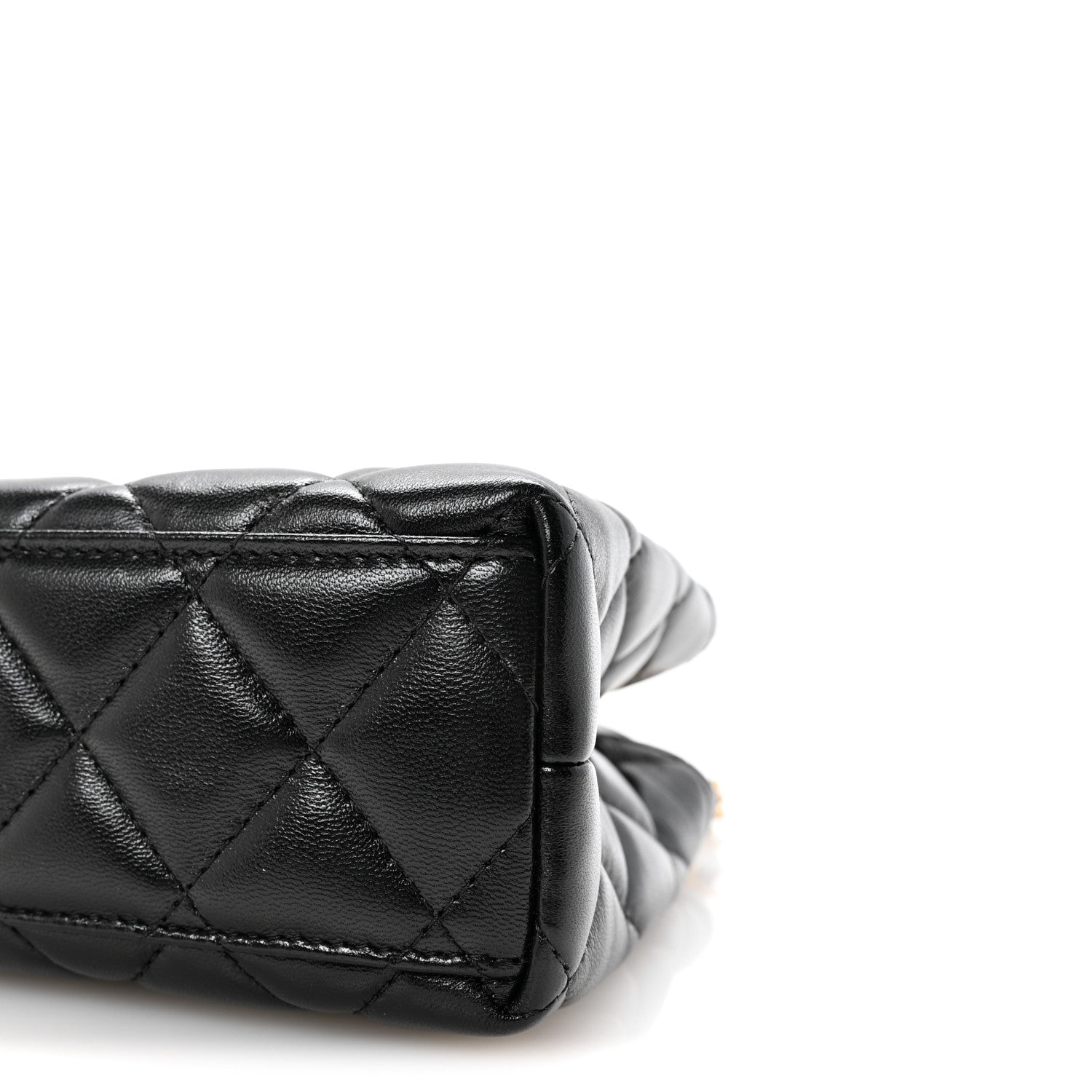 Chanel Shiny Aged Calfskin Quilted Nano Kelly Shopper Black 10 of 11