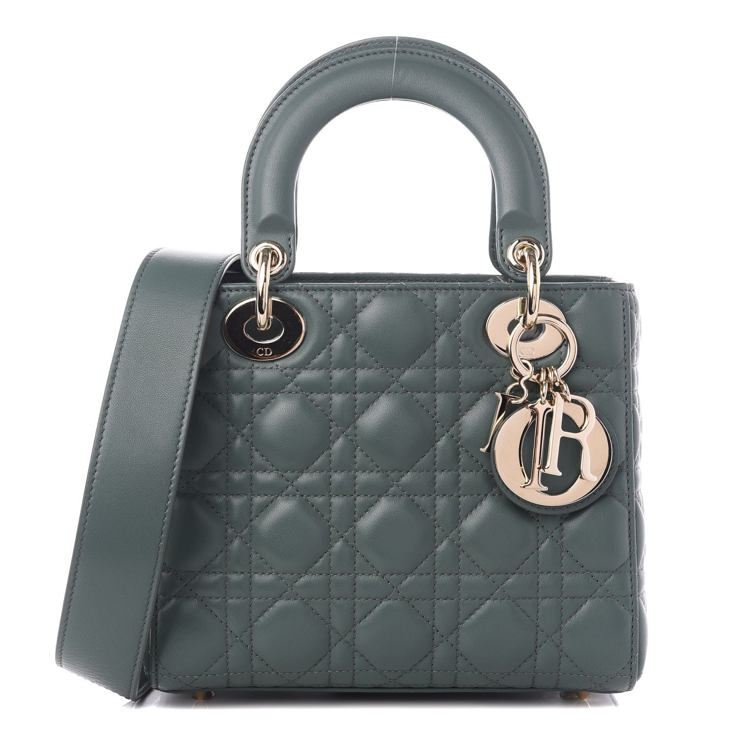 Christian Dior Lambskin Cannage Small My ABCDior Lady Dior Green 1 of 8