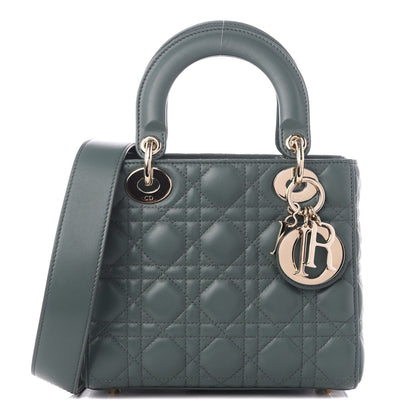 Christian Dior Lambskin Cannage Small My ABCDior Lady Dior Green 1 of 8