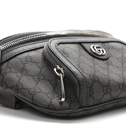 Gucci GG Supreme Monogram Textured Dollar Calfskin Ophidia Belt Bag Grey Black Graphite Grey 7 of 8