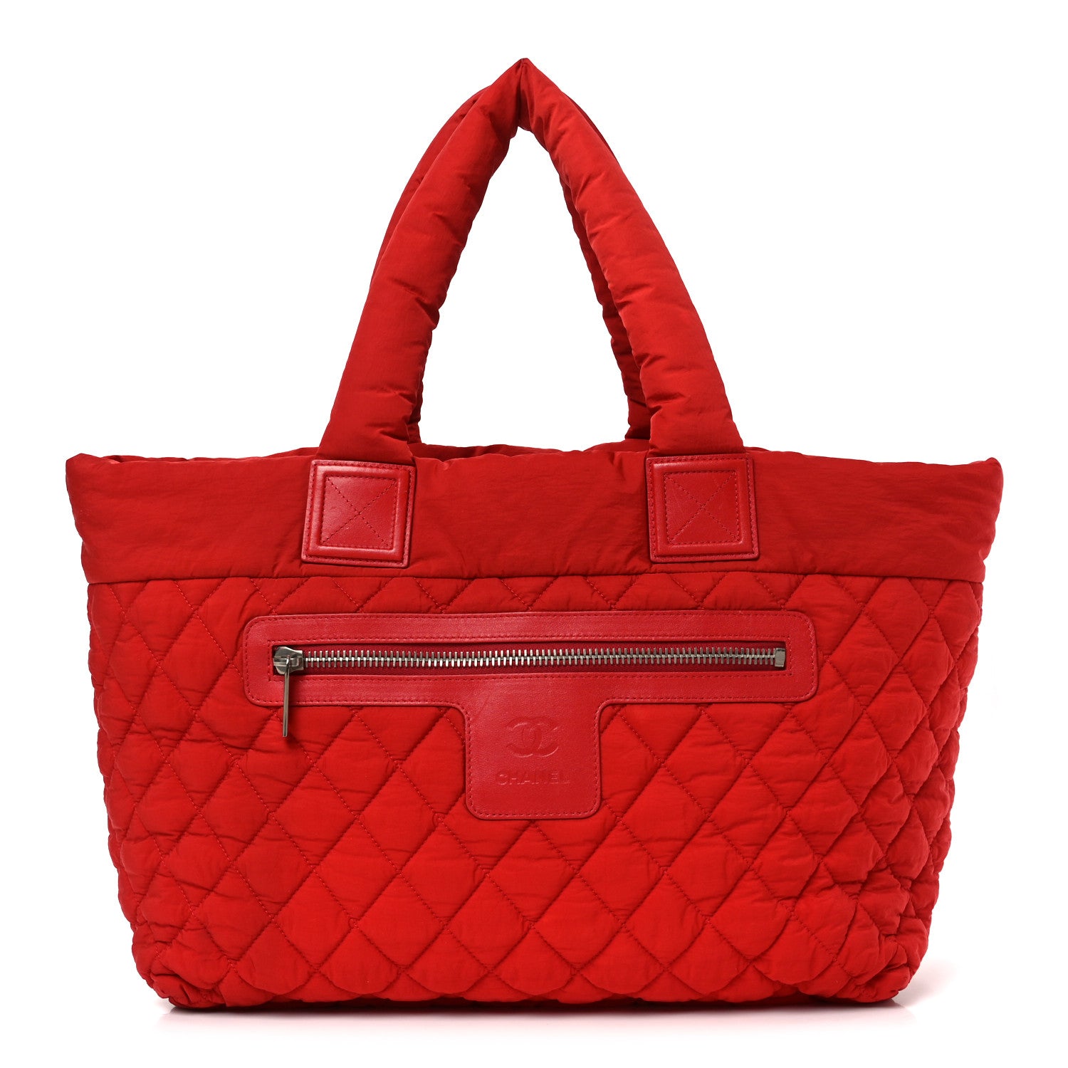 Chanel Nylon Quilted Large Coco Cocoon Tote Red 1 of 10