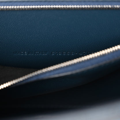 Balenciaga Shiny Calfskin Crocodile Embossed Medium Hourglass Top Handle Bag Denim Blue 6 of 12