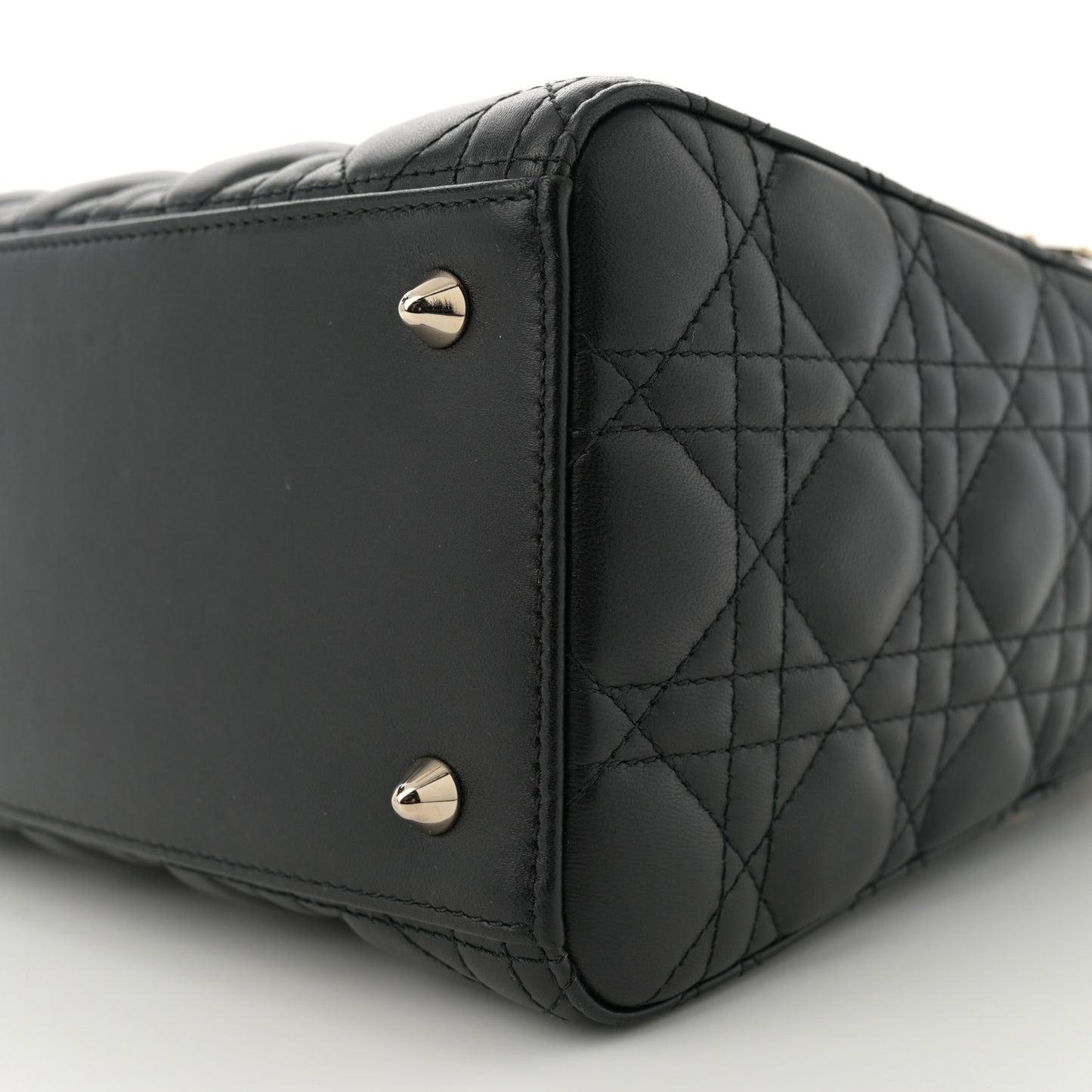 Lambskin Cannage Medium Lady Dior Black