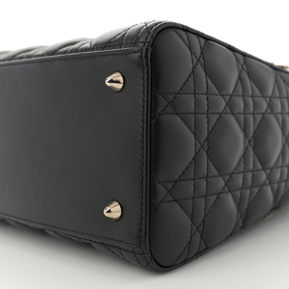 Christian Dior Lambskin Cannage Medium Lady Dior Black 10 of 12