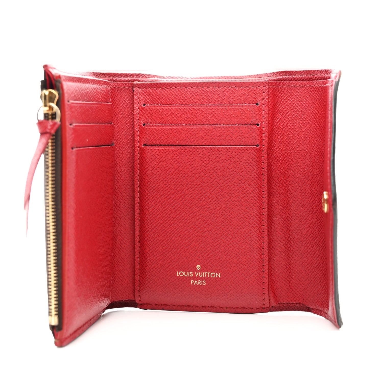 Damier Ebene Victorine Wallet Red