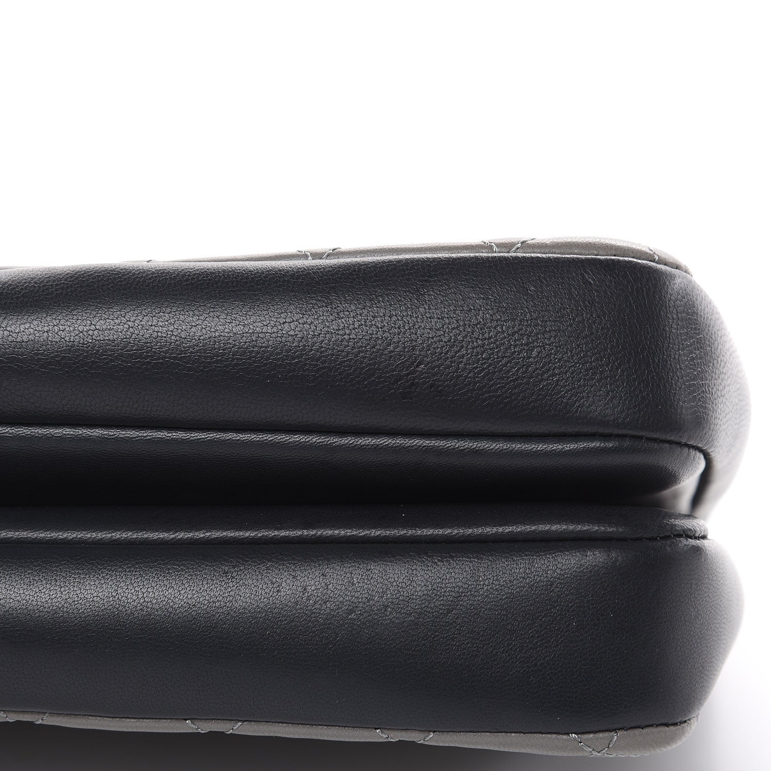 Chanel Lambskin Quilted Large CC Chic Flap Grey Dark Navy 10 of 15