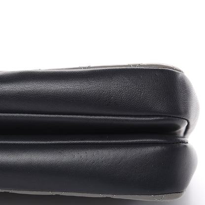 Chanel Lambskin Quilted Large CC Chic Flap Grey Dark Navy 10 of 15