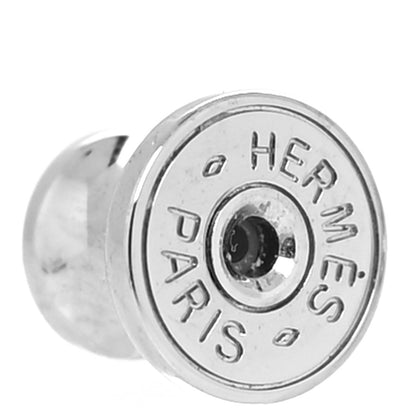 Hermes Palladium Lacquered Mini Pop H Earrings Black 4 of 5