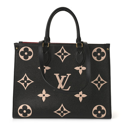 Louis Vuitton Empreinte Monogram Giant Onthego MM Black Beige 1 of 10